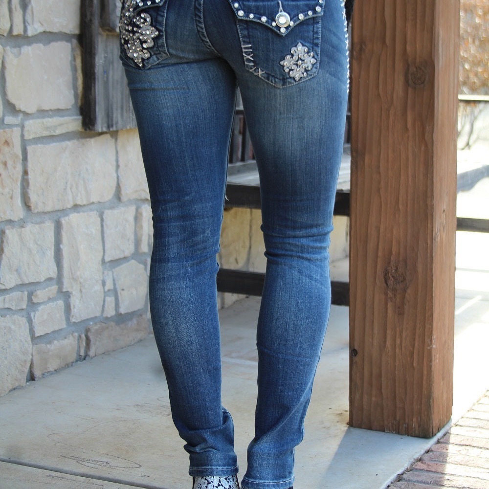 L.A. Idol Women's Skinny Jeans in Deep Blue